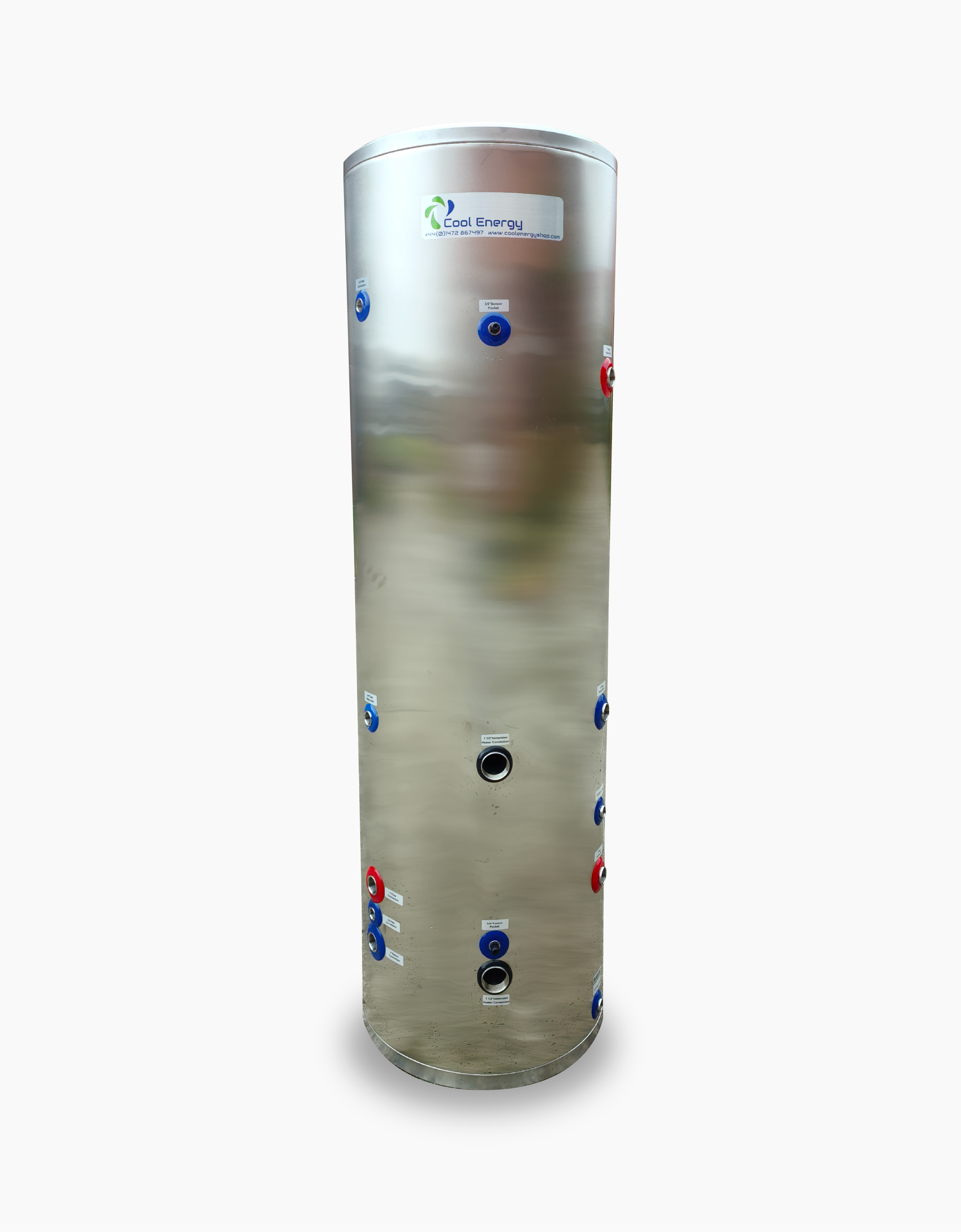200L Heat Pump Hot Water Cylinder with Internal Buffer | Single-Coil | CE-SST200XB