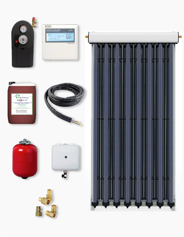Cool Energy 10 Tube CPC Solar Thermal Kit CE-STXKIT10