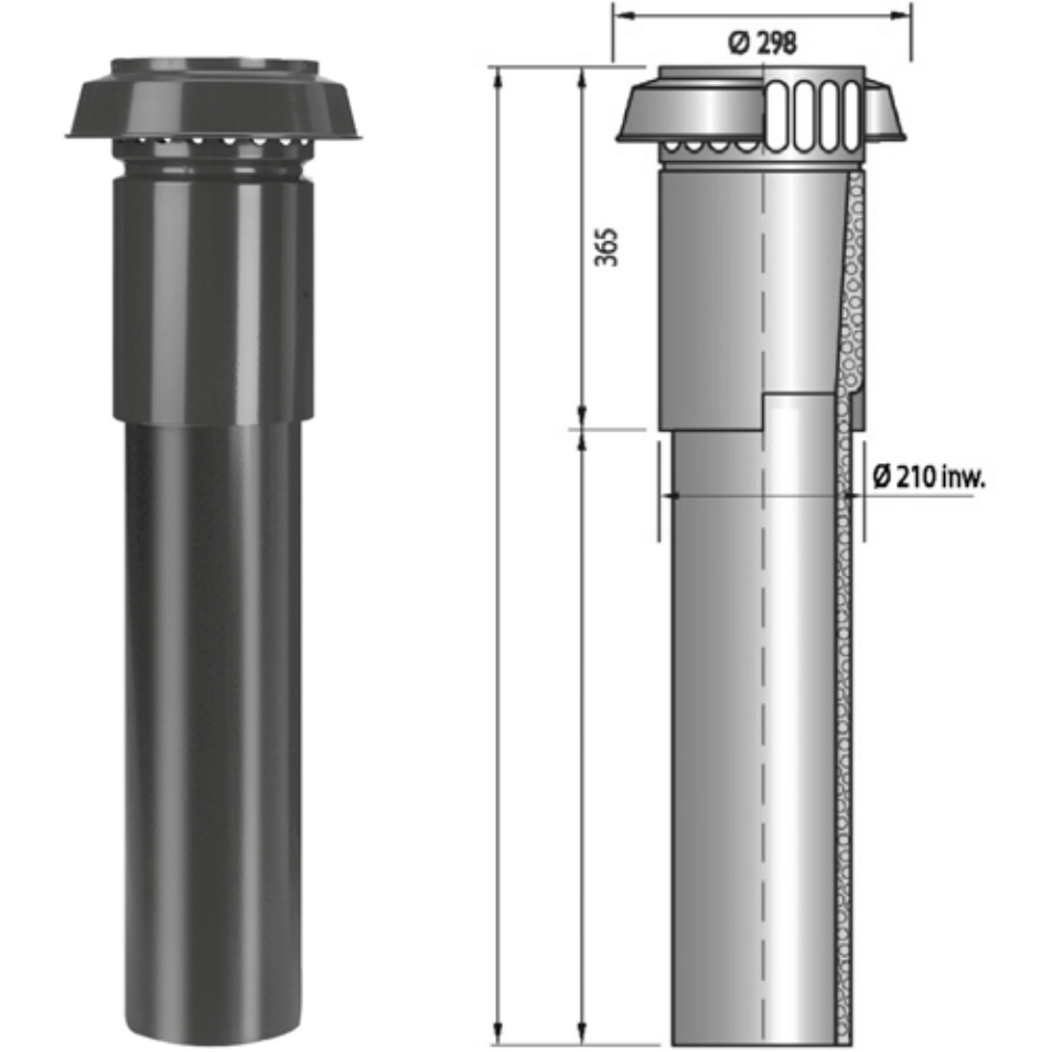 180mm EPP Duct Roof Terminal - Exhaust Air All In One Heat Pumps - Cool Energy Shop
