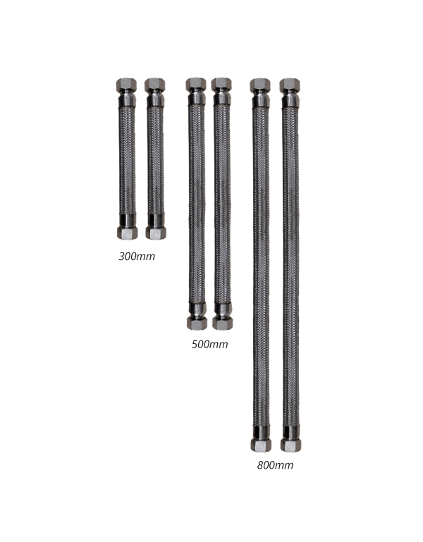 Pre-insulated Flexi Hose Kit - 300/500/800mm - Full Bore - Heat Pump Pro