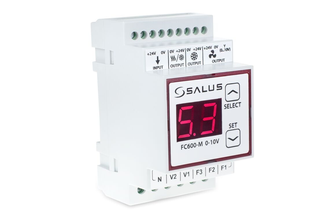 Salus Fan Coil Thermostat Control Module - 0 - 10V - Smart Range - FC600-M - Underfloor Heating - Salus Controls